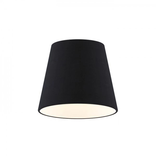 Paralume NIZZA 18/15 Polycotton nero /PVC bianco max. 28W