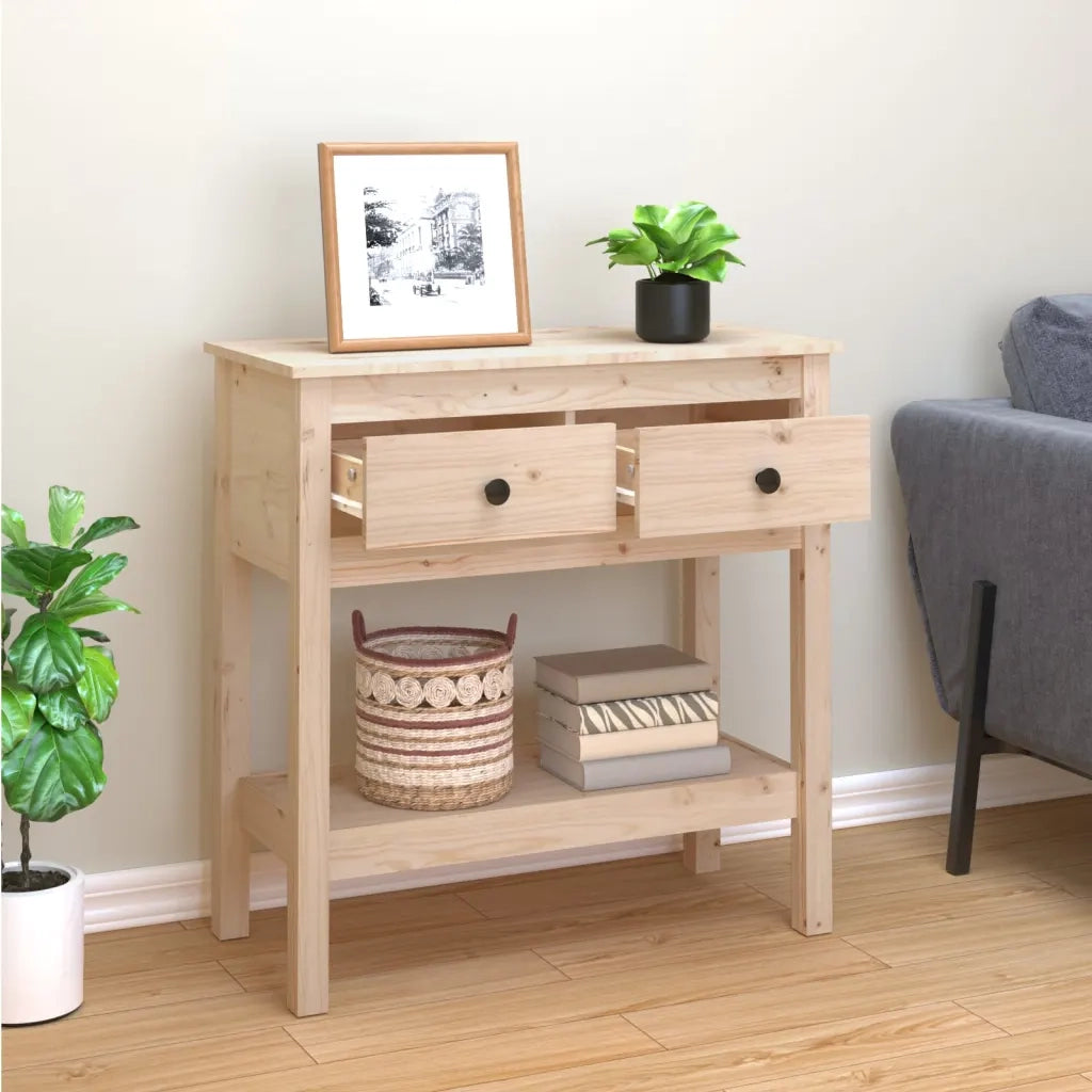 Tavolo Consolle | Tavolo d'Ingresso 75x35x75 cm in Legno Massello di Pino