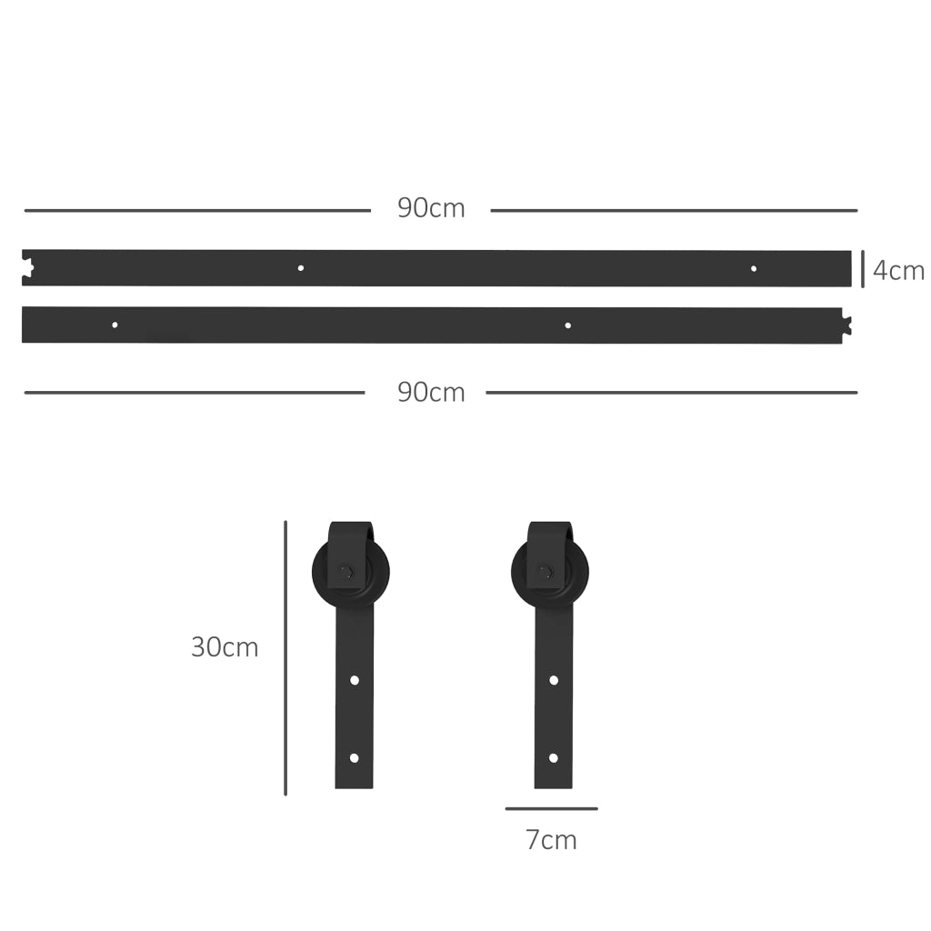 Kit Porte Scorrevoli ¨C zephmum ¨C Nero, Acciaio, 183cm