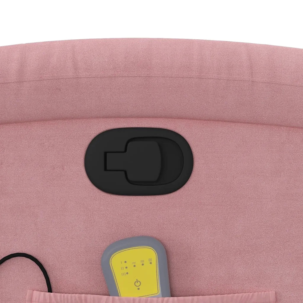 Divano Sedia-Poltrona Massaggiante Reclinabile Rosa in Velluto