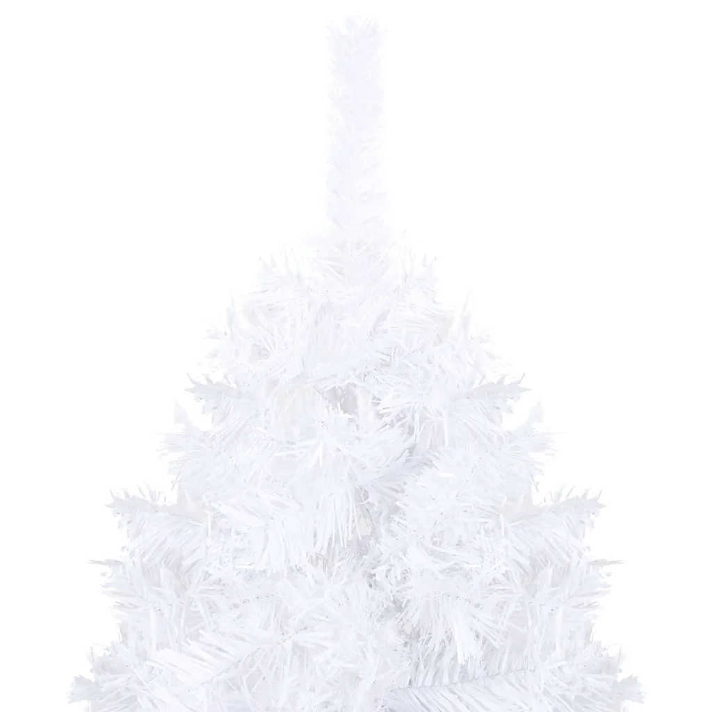 Albero di Natale Preilluminato con Palline Bianco 120 cm PVC 3077711