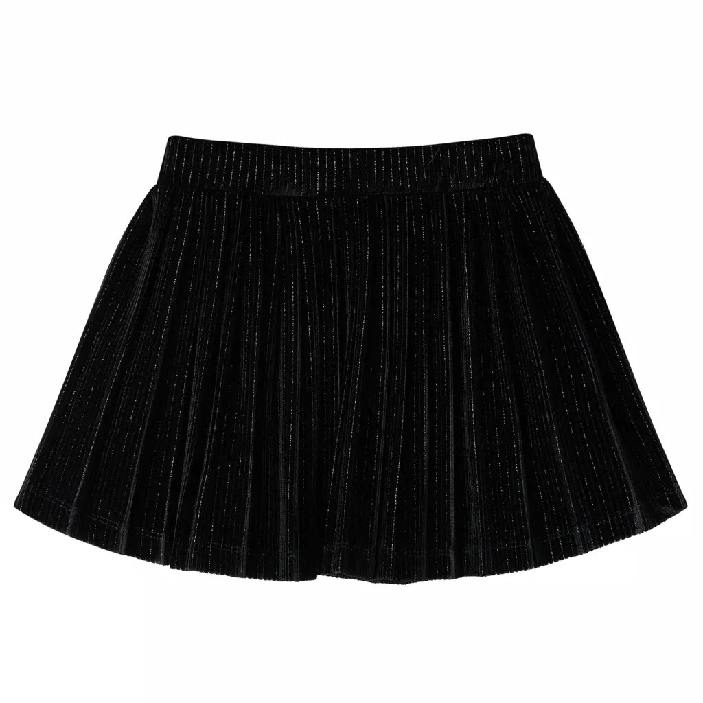 Gonna Plissettata da Bambina con Lurex Nero 128 CFW2626982