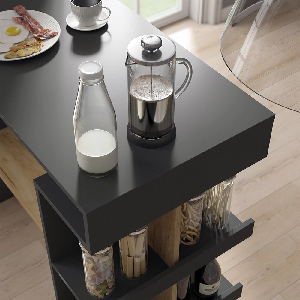 Vicco tavolo bar alto Antracite/quercia dorata 108 x 50 cm