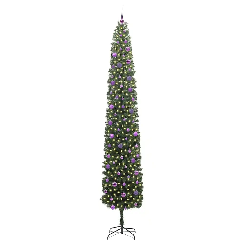Albero di Natale | Decorazioni natalizie artificiale con 300 LED Verde 270 cm