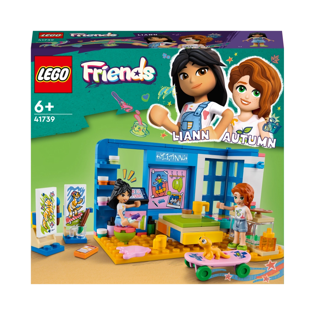 LEGO 41739 Friends La cameretta di Liann, Camera da Letto a Tema Artistico con Personaggi 2023 Autumn e Geco Domestico,