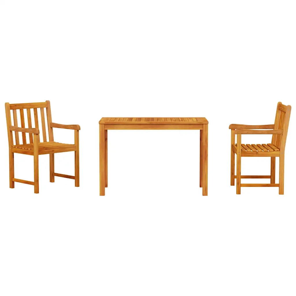 Set da Pranzo per Giardino 3 pcs Marrone
