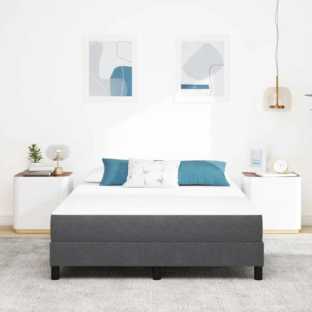 Materasso da Letto con materasso Grigio 140 x 190 cm Tessuto 42008287