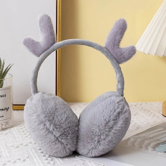 Orecchini per bambini a forma di corno, unisex, flessibili per l'uso in inverno