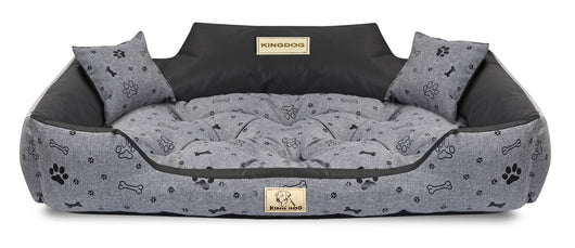 AIO FACTORY 115x95 cm KINGDOG Cuccia per cani impermeabile personalizzabile Ossa nere