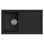 Lavello Elleci Incasso 1 vasca 86x51 Best 400 Keratek Plus Nero Black Assoluto LKB40086
