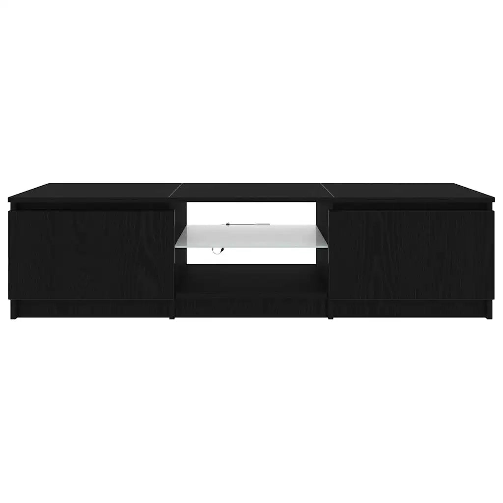 Mobile TV Rovere Nero 140 x 38,5 x 36 cm Legno multistrato 862563