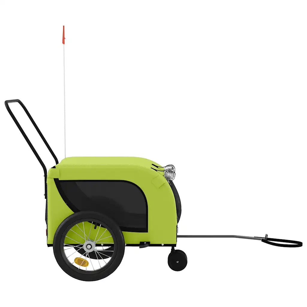 Rimorchio da Bici per Animali Verde e Nero Oxford e Ferro 94025