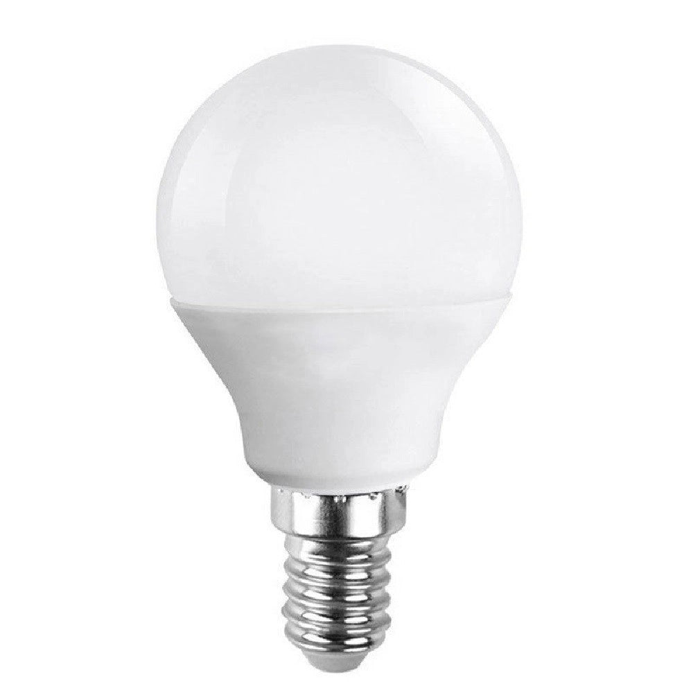 Trade Shop - Lampadina Led 6w E14 Sfera Luce Fredda 6500k Calda 3000k Naturale 4000k G45-03 - -bianco Caldo      -