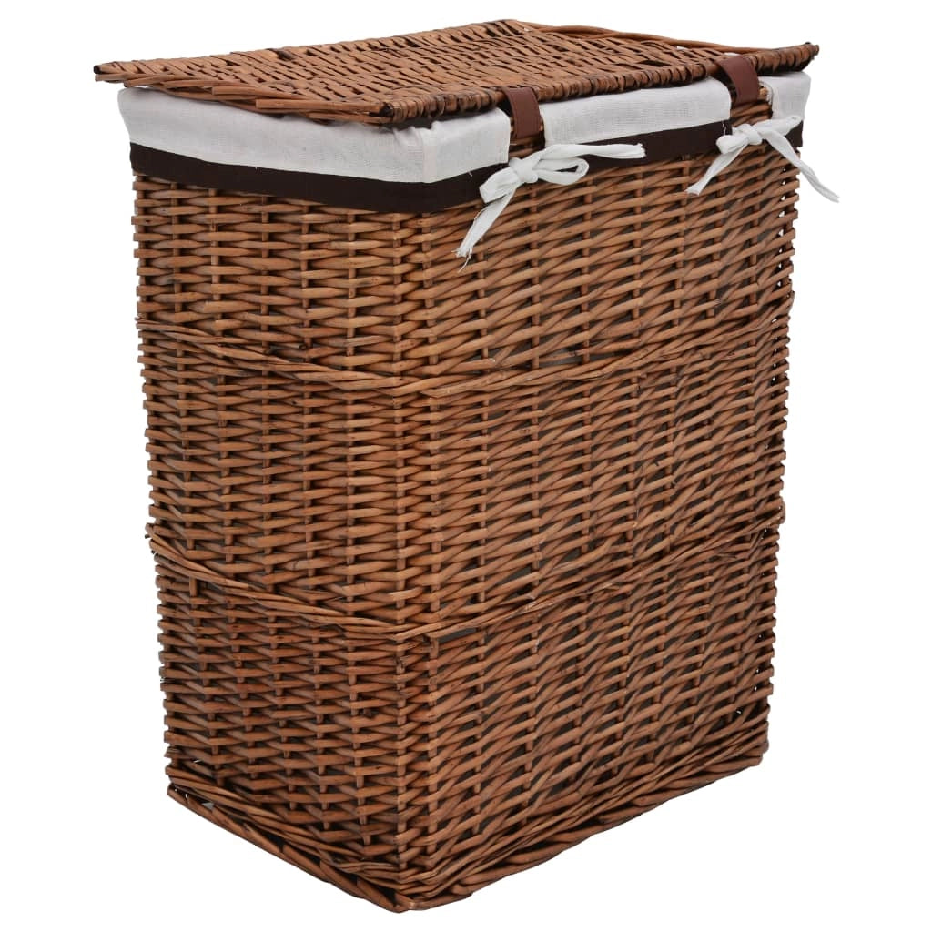 Cesto portabiancheria 43 x 34 x 57,5 ​​cm marrone salice 02_0006119