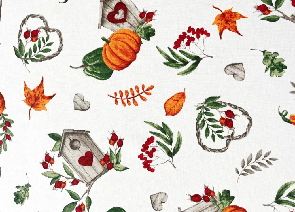 Tovaglia Per Salotto Cucina Tavolo 100% Cotone Made In Italy Zucca RP - 140x300 - Zucca