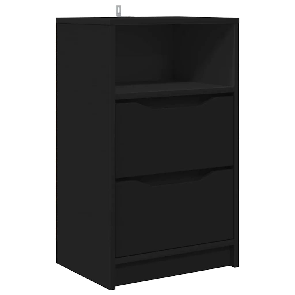 Comodino con cassetto Nero 40 x 30 x 467 cm Legno multistrato