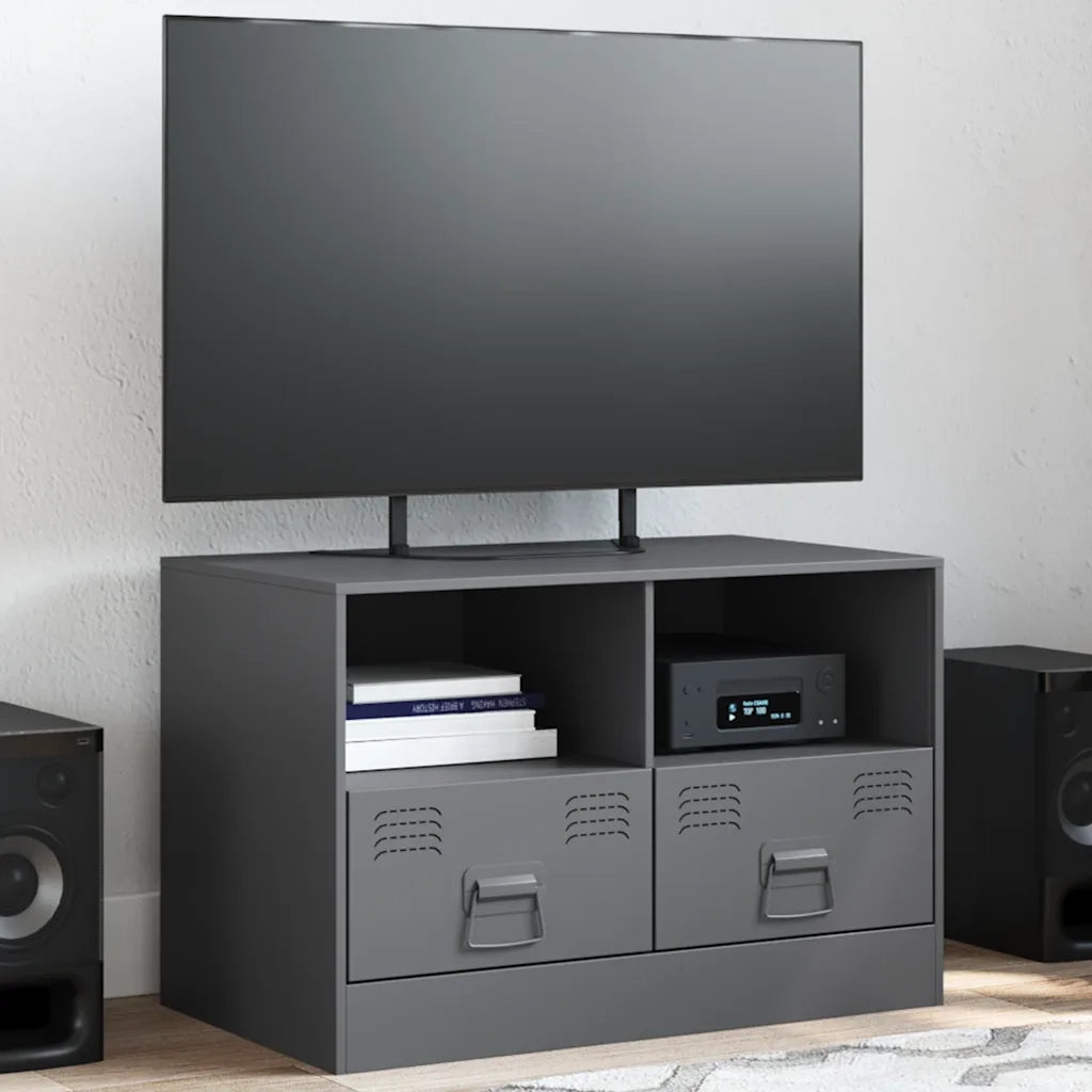 Mobile TV-Credenza TV-Console TV Antracite 67x39x44 cm in Acciaio 874658