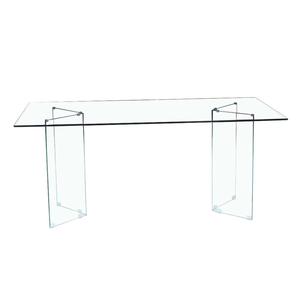 Tavolo in vetro trasparente temperato Nespolo 160x90x75H