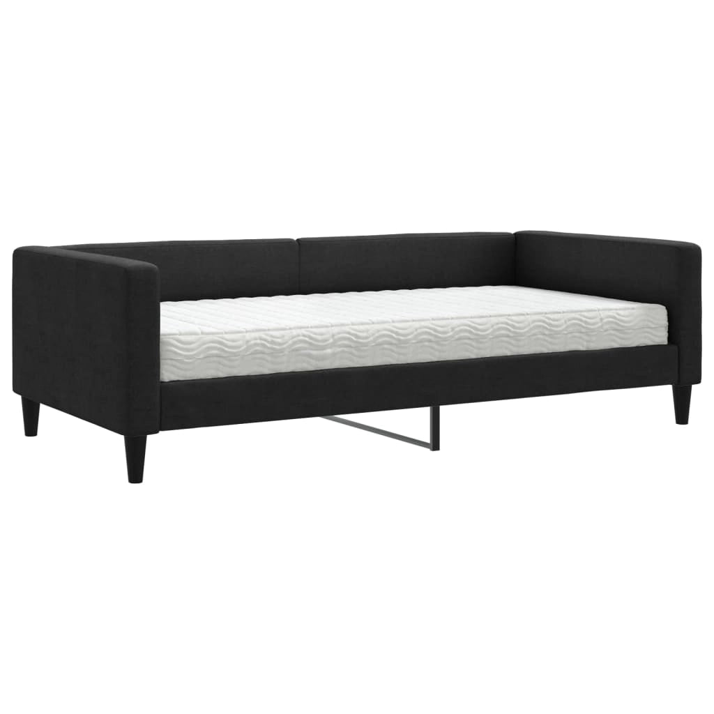 Divano Letto con Materasso Nero 100x200 cm in Tessutocod mxl 95860