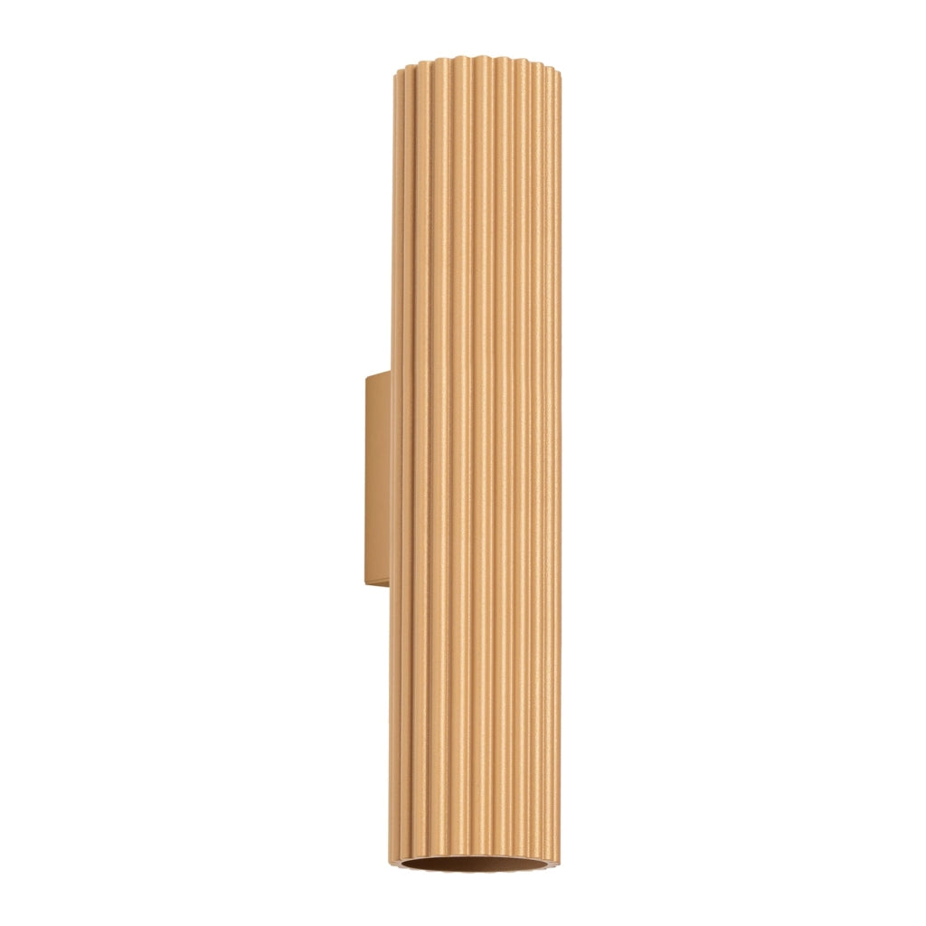 Applique moderna oro tubo rigato 30cm 2xGU10 GRAVIO