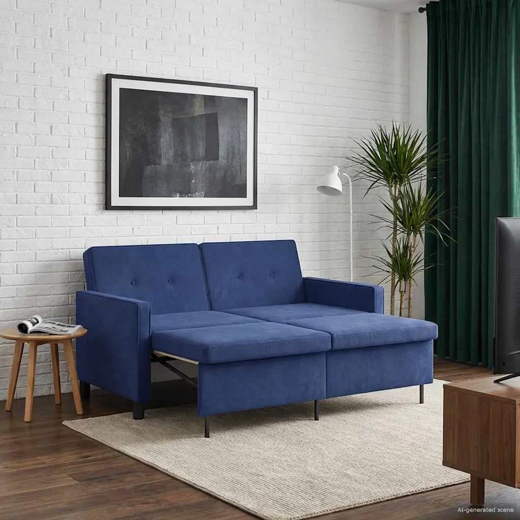 Divano letto | Sof¨¤ letto | Letto singolo Blu Polizia Tessuto