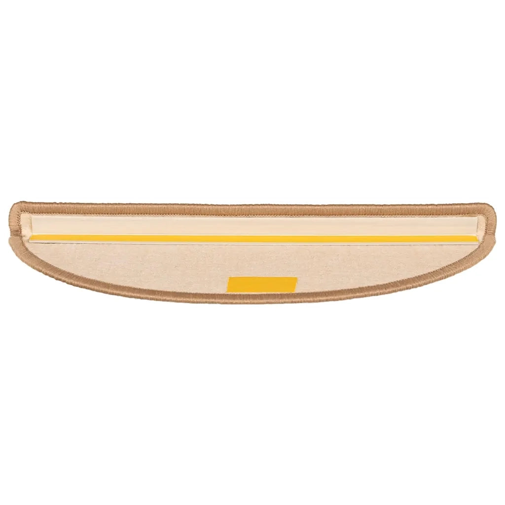 Tappetini per scale 15 pz 56x17x3 cm Marrone chiaro Semicircolari 326898