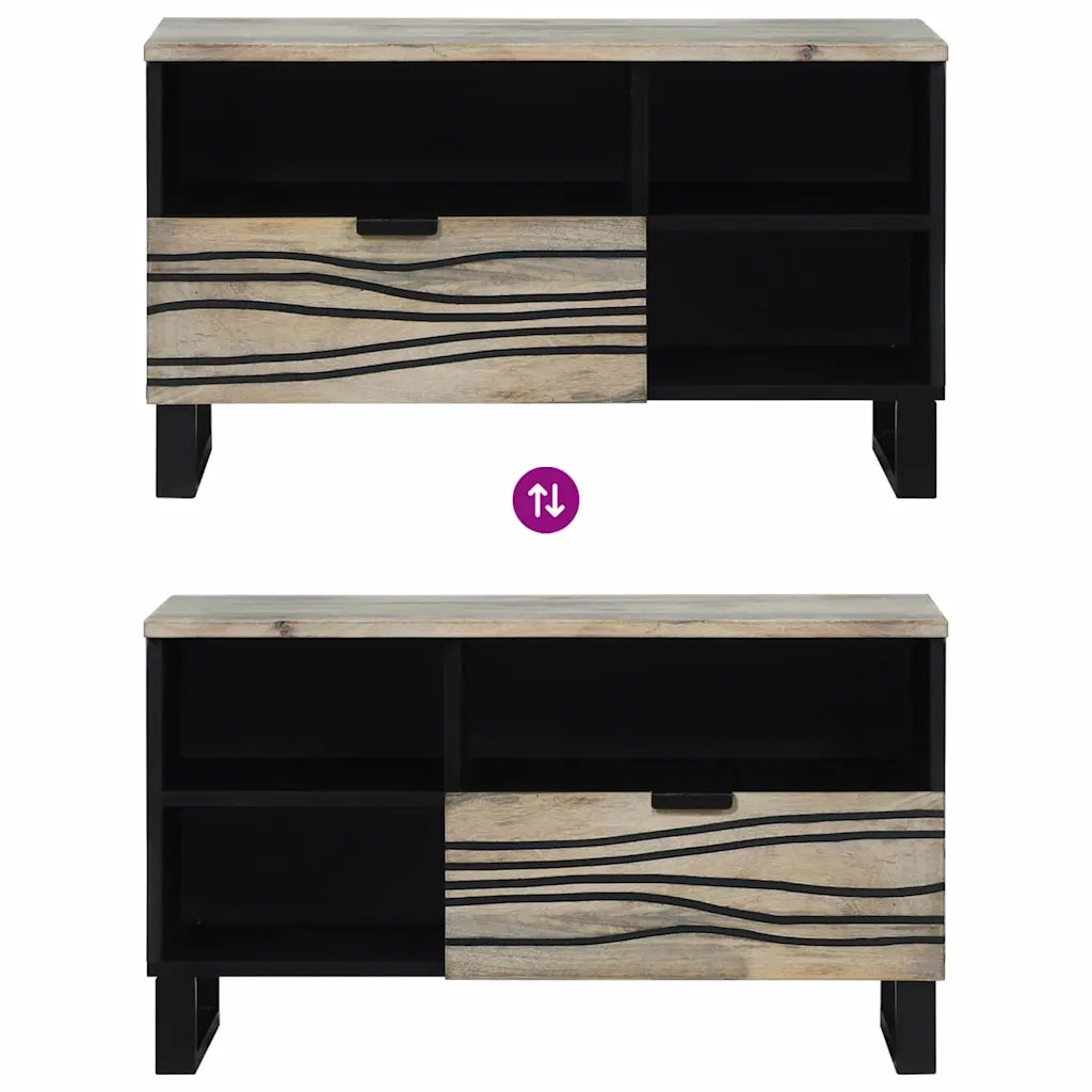 vidaXL Armadi e Supporti per Storage di Media Bianco e Nero
