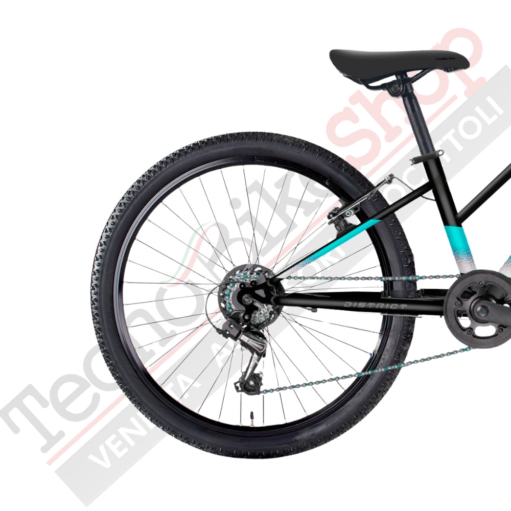 Bicicletta MTB da Ragazza MBM District 24" con Cambio 7 Velocità-Verde