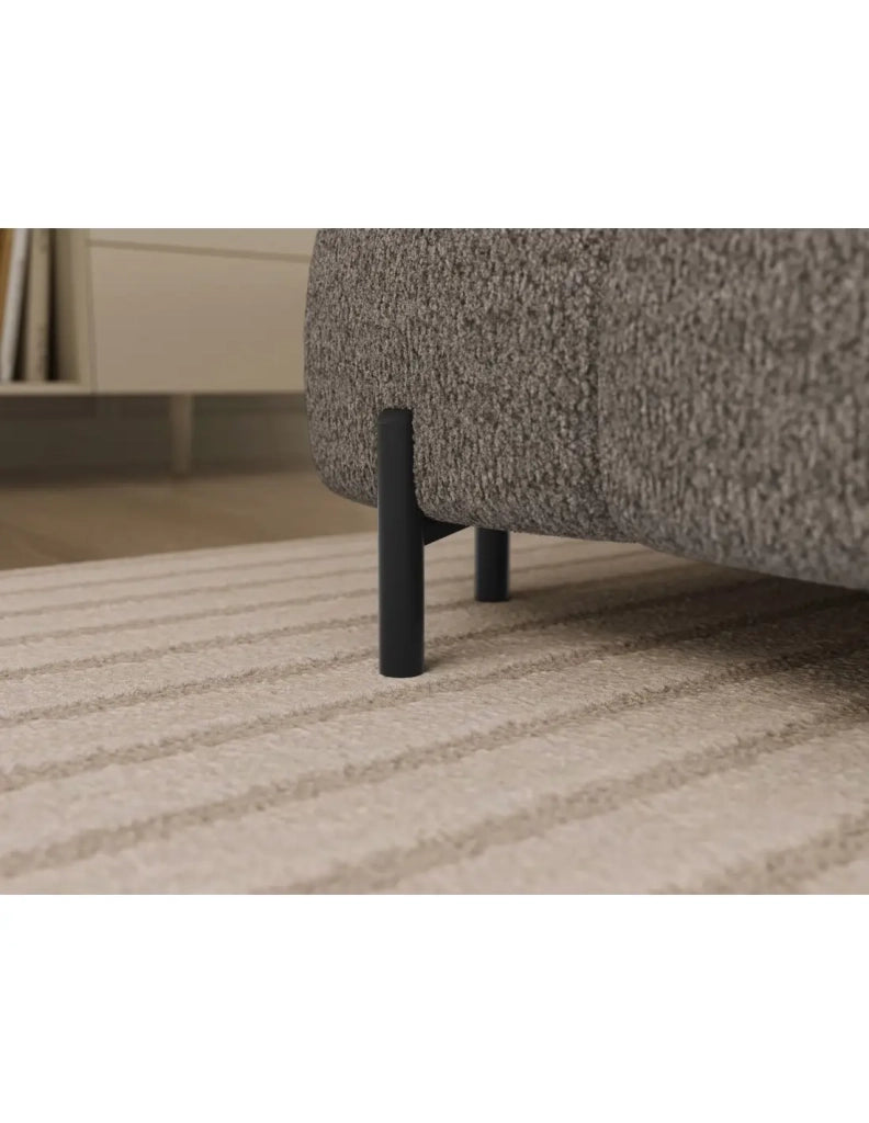 Divano panoramico convertibile Beige scuro angolo destro FERARIA 358x93x202cm