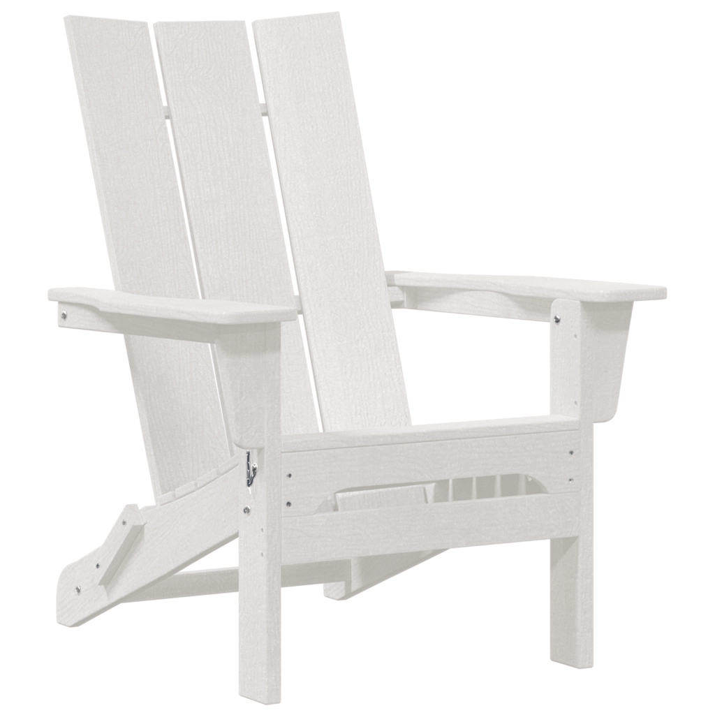 Set Lounge da Giardino  3 Pezzi Bianco HDPE