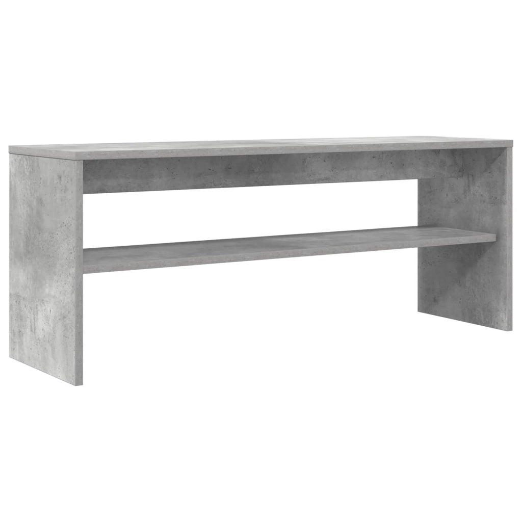 Mobile TV rettangolare moderno con elegante spazio di archiviazione per il soggiorno 100 x 30 x 40 cm legno ingegnerizzato grigio cemento 02_0058380
