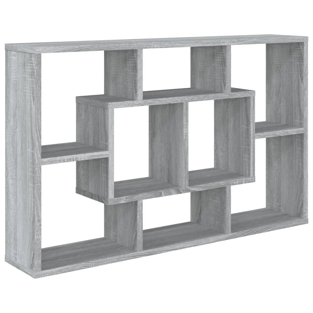 Mensola a Muro Grigio Sonoma 85x16x52,5 cm in Legno Multistrato 820461