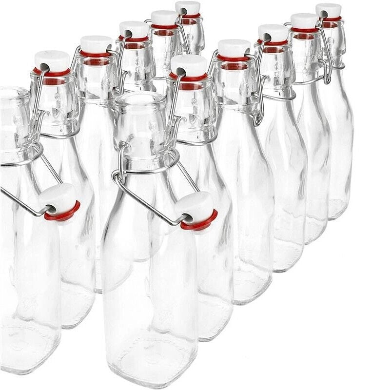 12 BOTTIGLIE IN VETRO SWING CON TAPPO A CHIUSURA ERMETICA 0,250 LT