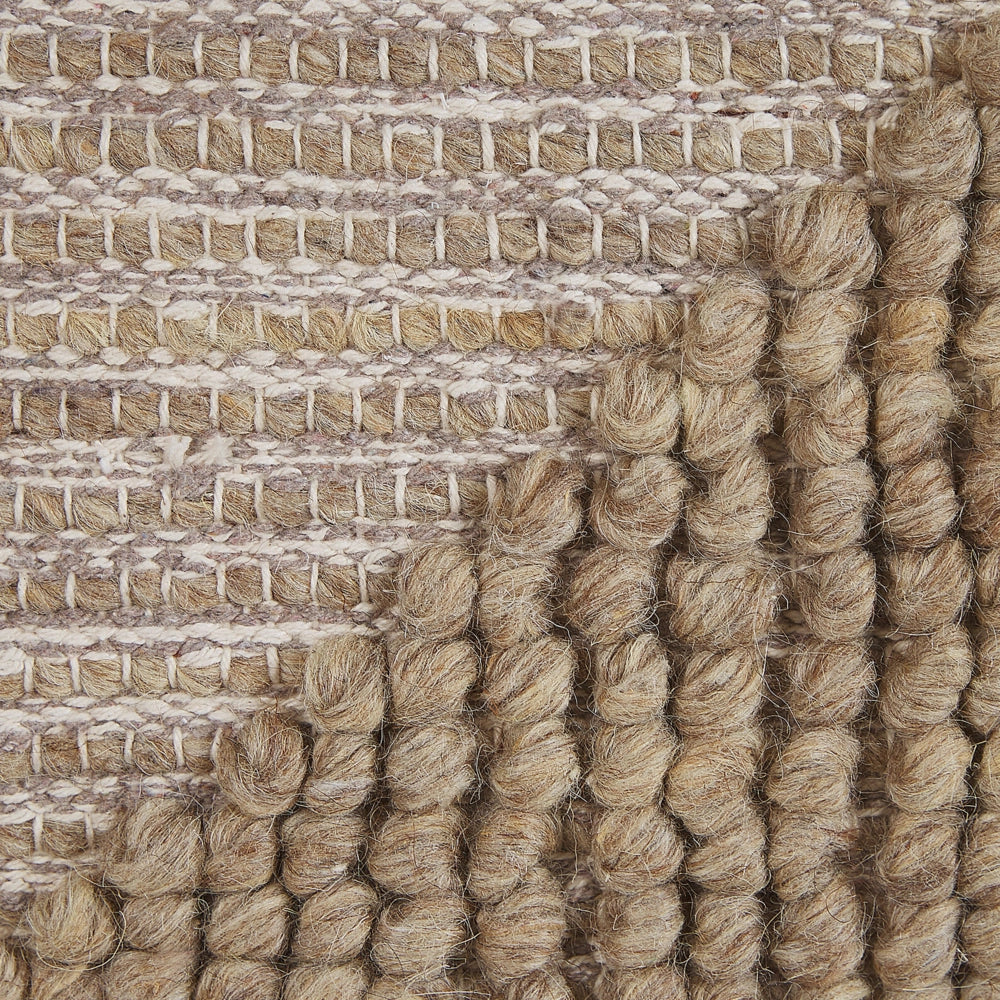 Set di 2 cuscini decorativi Lana e cotone beige 45 x 45 cm Fodera per cuscino a tinta unita con imbottitura in poliestere