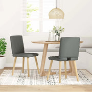vidaXL Sedie da Pranzo 2 pz Grigio Scuro in Tessuto