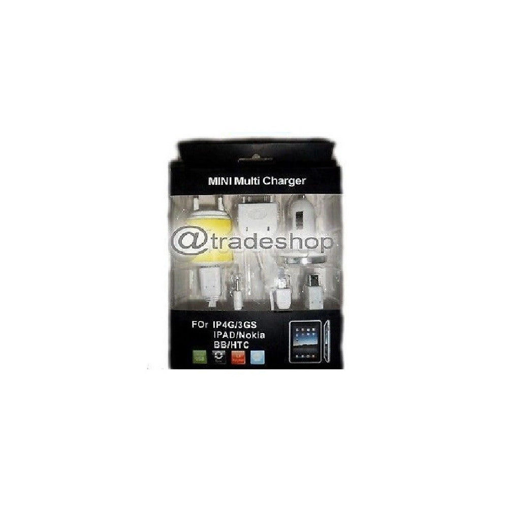 Trade Shop - Kit Caricatore Caricabatterie Spina Auto Casa Per Tutti Gli Smartphone Cellulare -