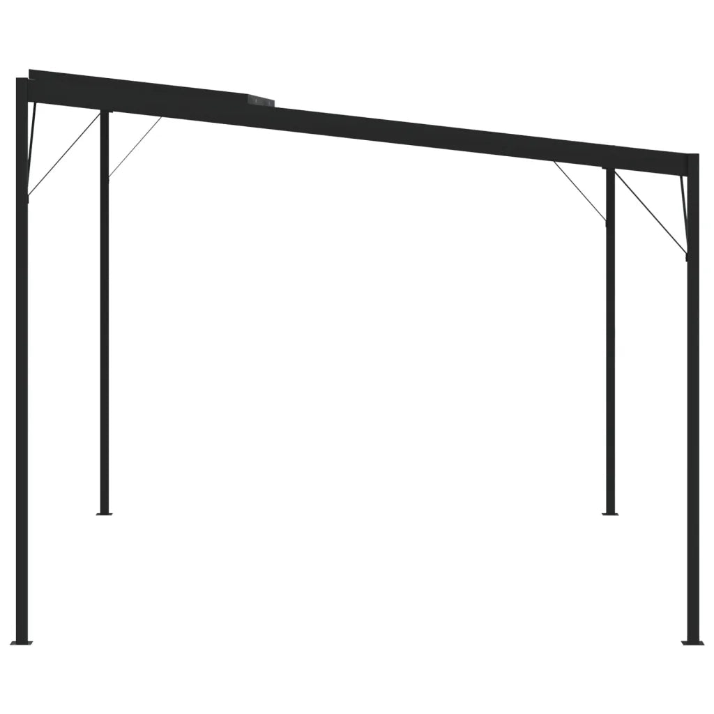 Gazebo con Tetto Antracite 4x3x2,5 m in Alluminio e Acciaio