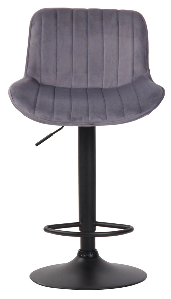 Set di 2 sgabelli da bar Lentini Velvet grigio scuro,nero