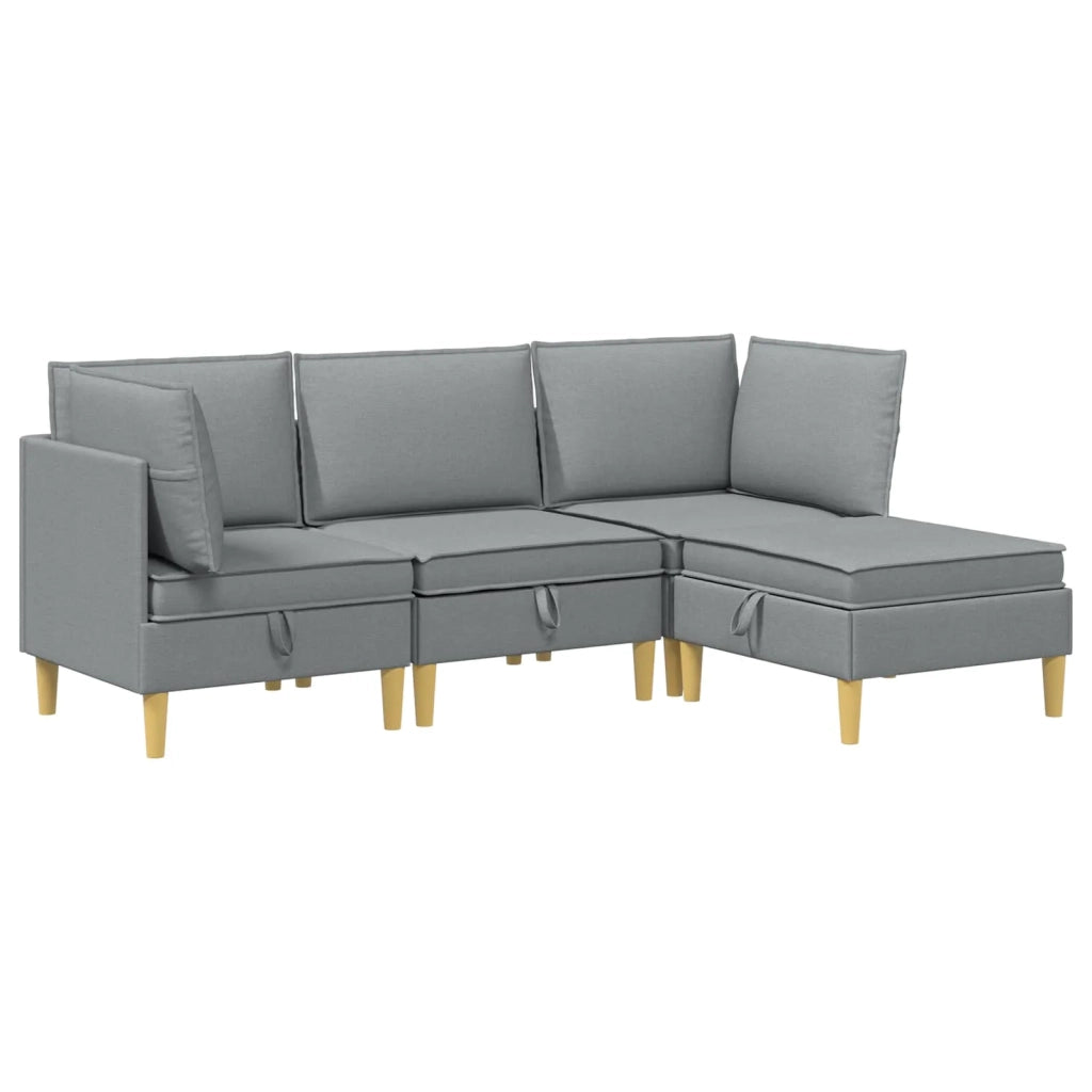 Set di divani modulari con spazio di archiviazione 4 pcs 3413675