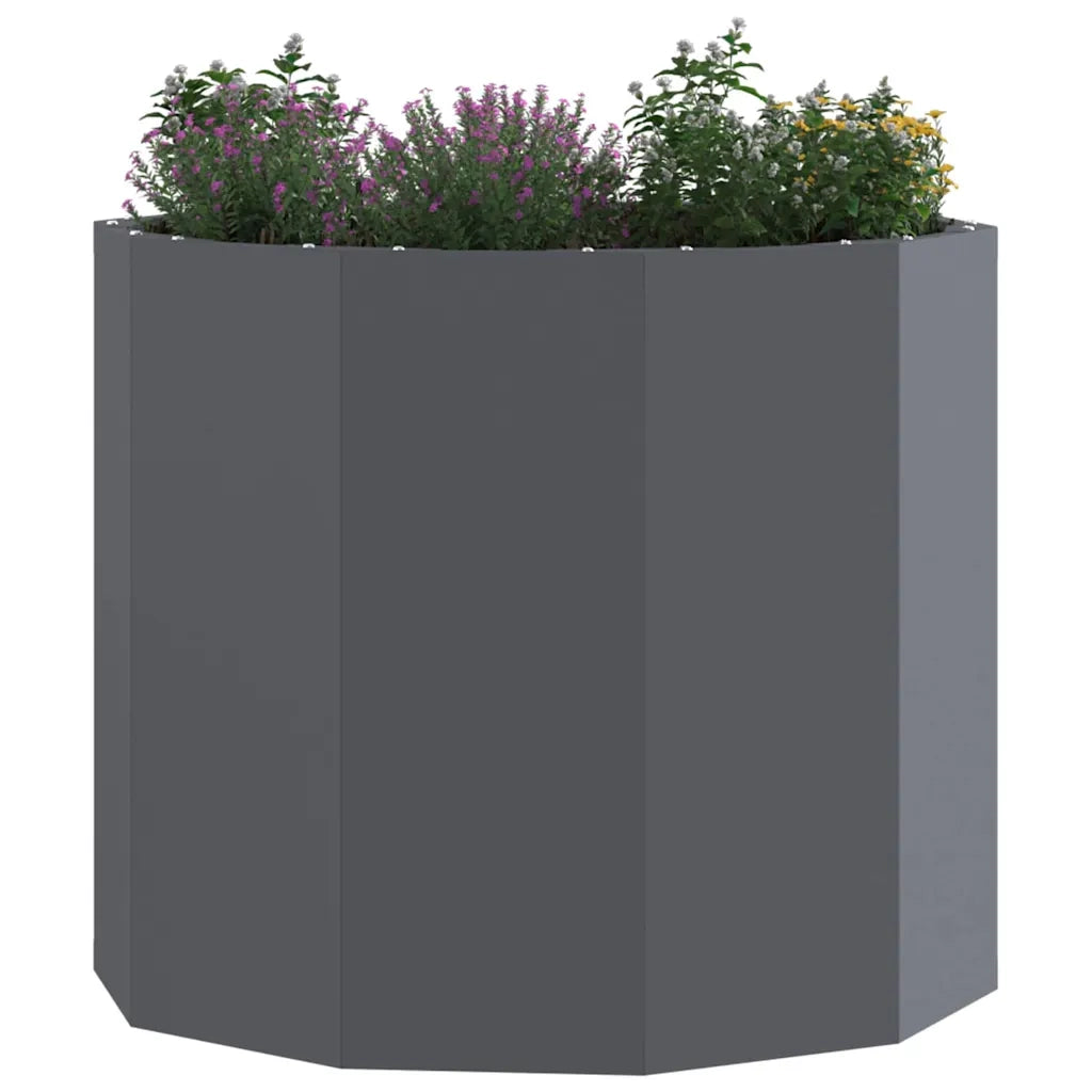 Fioriera Antracite 60 x 60 x 50 cm Acciaio 883761
