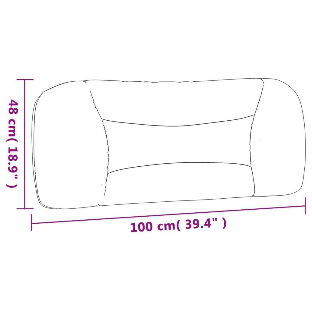 Cuscino testiera Hvar Grigio Chiaro 100 cm in Tessuto 3207716