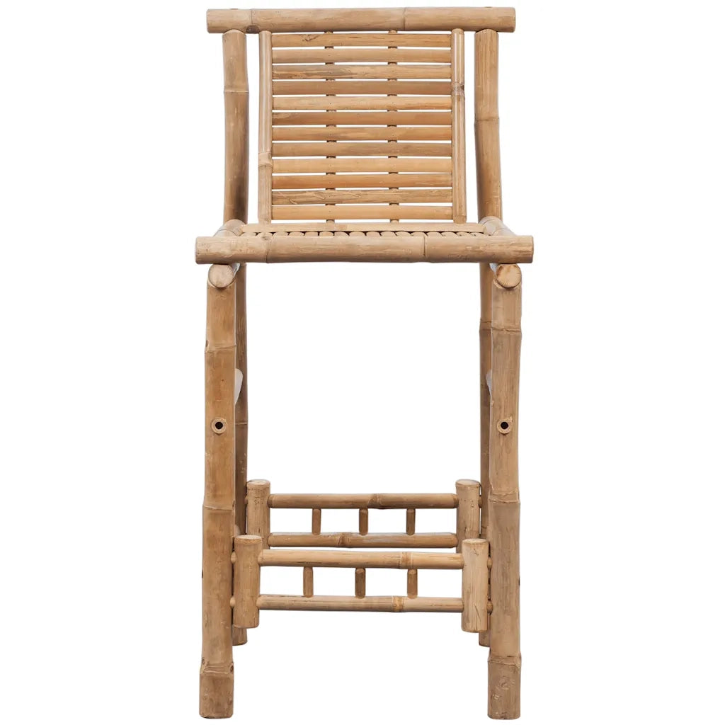 Sgabelli da Bar 2 pz in Legno di BambÃ¹ cod mxl 72886