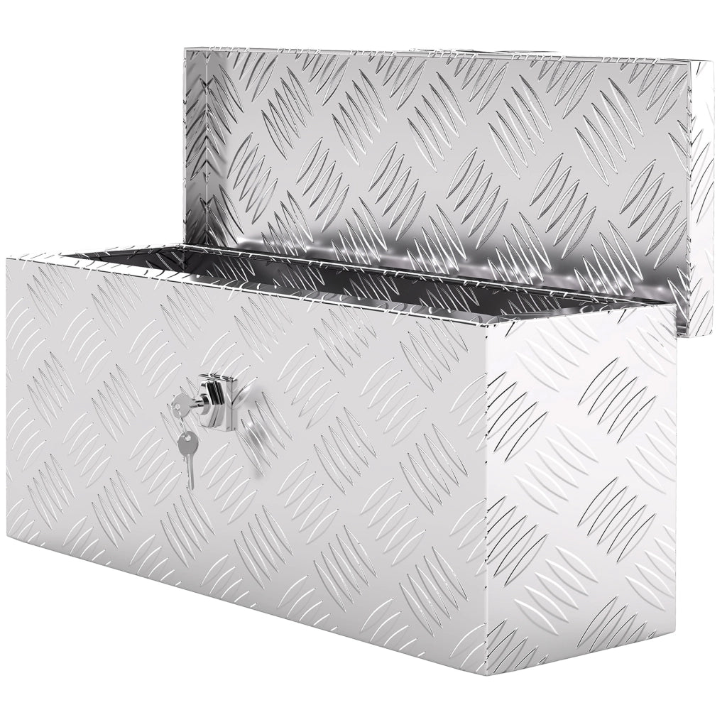 Cassetta di Sicurezza in Alluminio con Serratura e Chiavi ¨C zephmum ¨C 50x15.5x20.5 cm