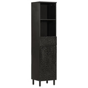 Mobile da Bagno Nero 38x33x160 cm in Legno Massello di Mango 356841