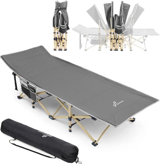 Letto da Campeggio Opportuno per Adulti - Extra Largo, Leggero e Portatile 74 x 28 pollici - Supporta 450 libbre - Ideale per Campeggiare, Pescare e Picnicare