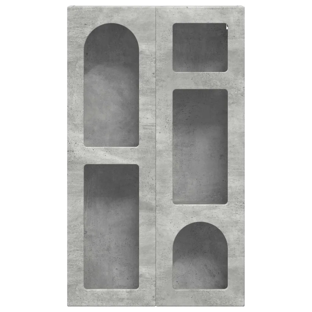 Armadio pensile con lo scaffale Grigio cemento 59 x 20 x 100 cm