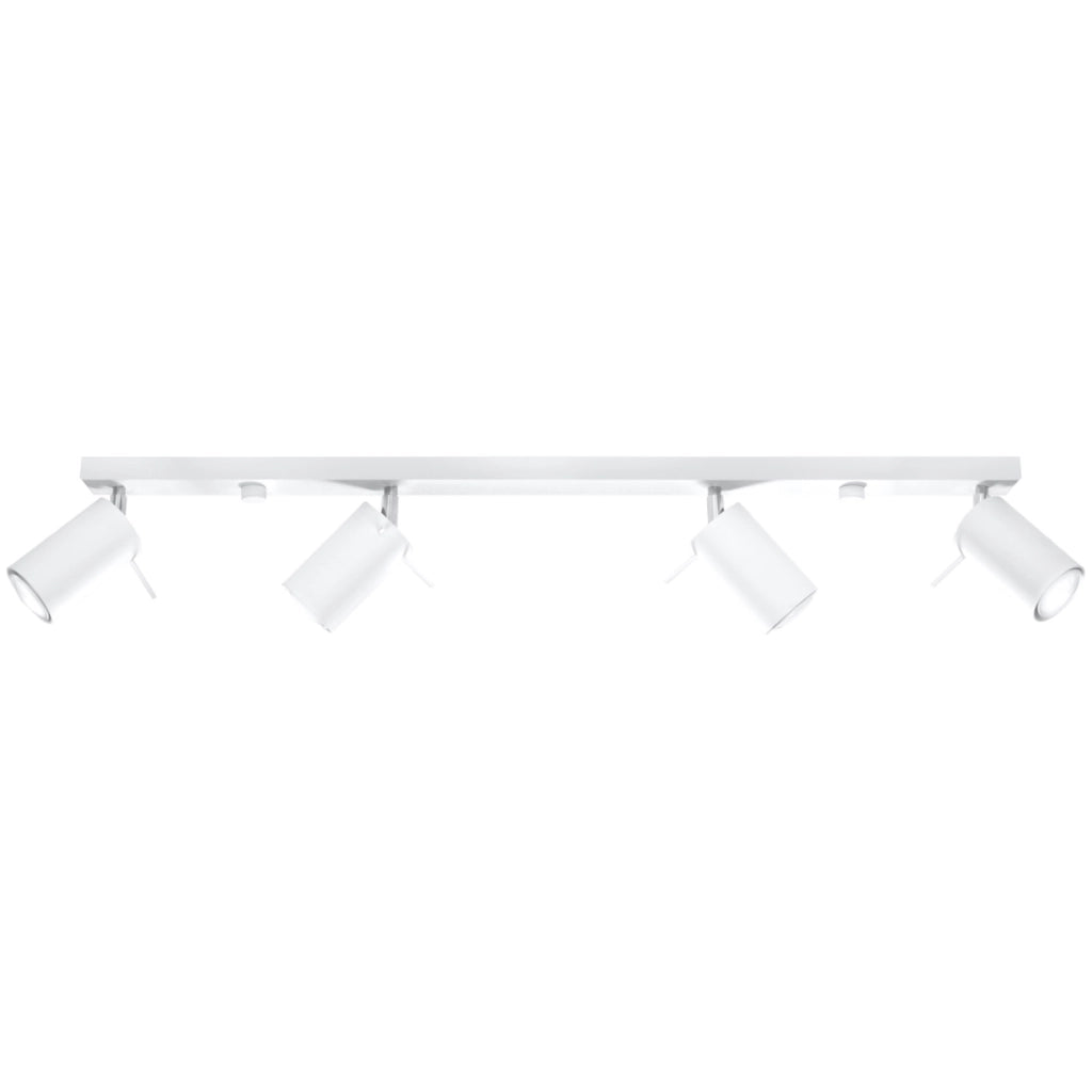 Plafoniera TORQUE 4 faretti bianco/cromo metallo Pure Lume