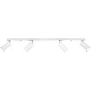 Plafoniera TORQUE 4 faretti bianco/cromo metallo Pure Lume