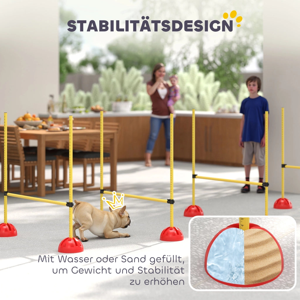 Set Agility per Cani 4 Pezzi con Ostacoli e Borsa ¨C Zephmum ¨C Giallo