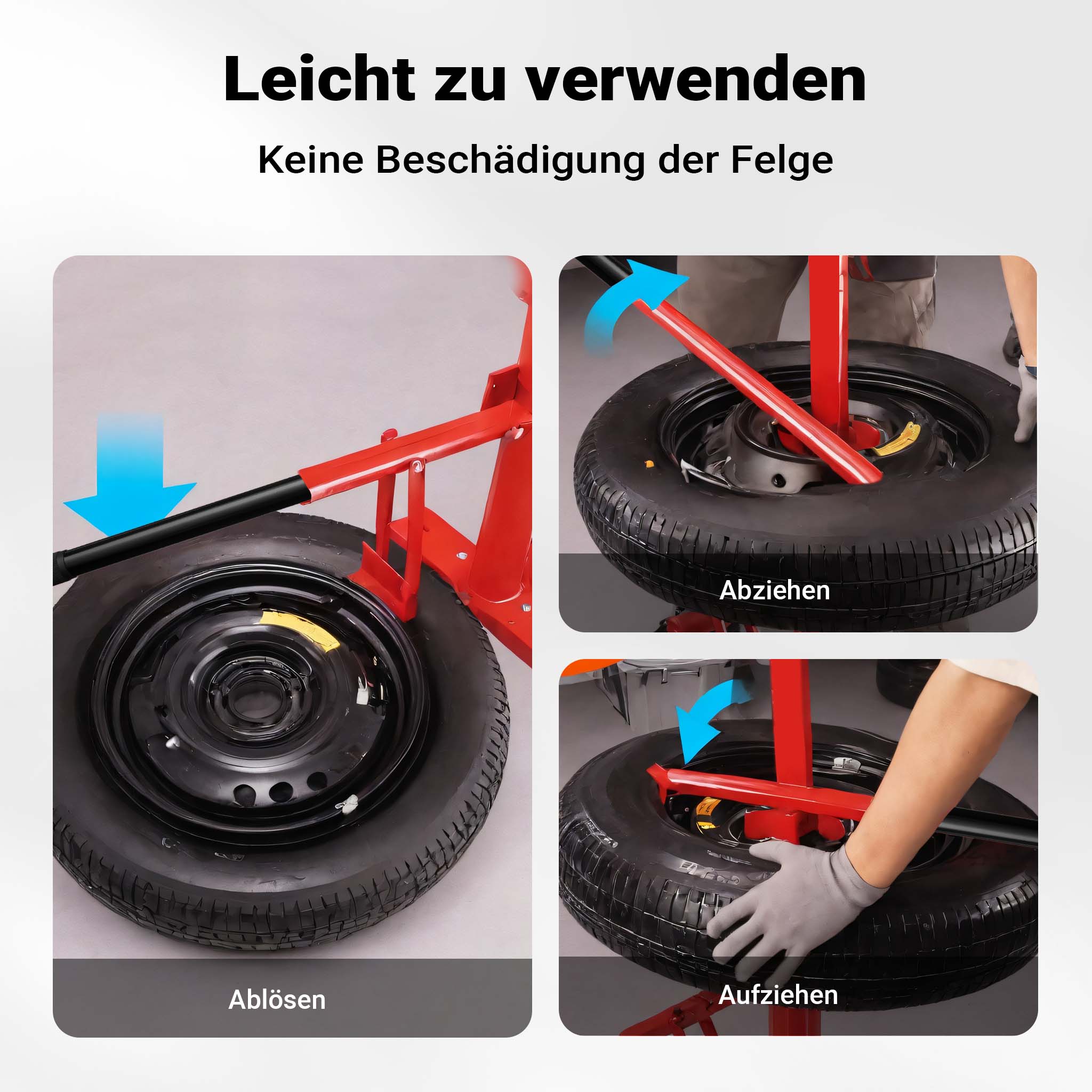 Smontagomme universale manuale per pneumatici fino a 21" auto e moto